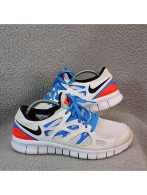 Nike Free Run 2 Shoes Men Sz 10 White Blue DX1794-100
